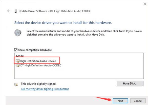idt high definition audio codec windows 10 code 45